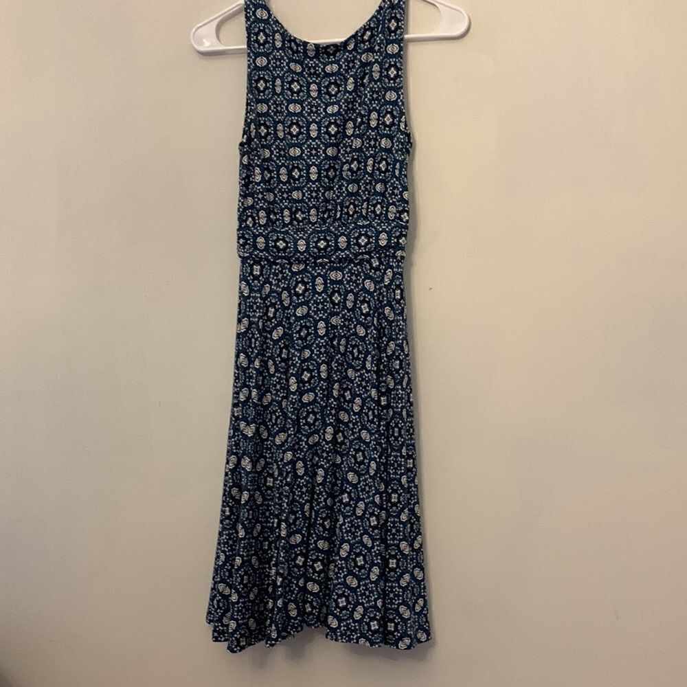 Cynthia Rowley blue and white patterned sleeveless dress Size XS - Picture 4 of 6